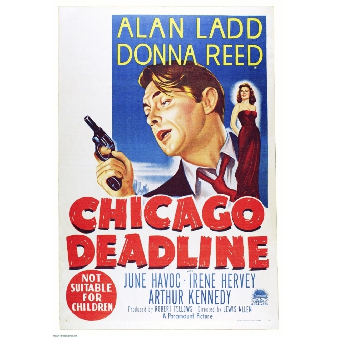 Posterazzi Chicago Deadline Us Poster From Left: Alan Ladd Donna Reed 1949. Movie Poster Masterprint